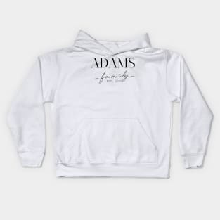 Adams Family EST. 2020, Surname, Adams Kids Hoodie